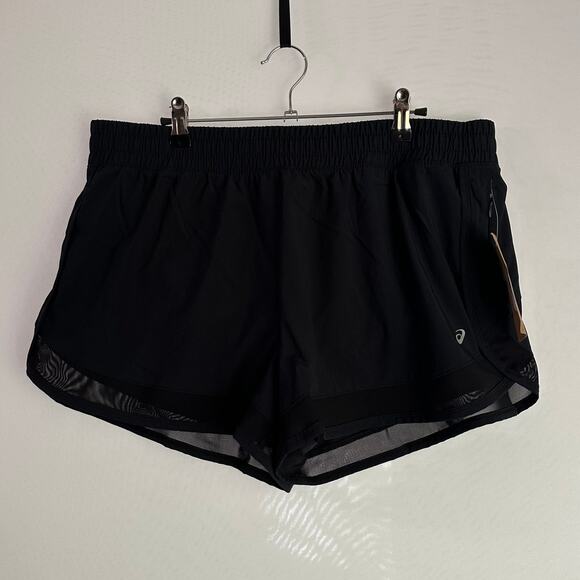 NWT Asics‎ Women's XL Black Woven Lightweight Running Shorts - Picture 1 of 8